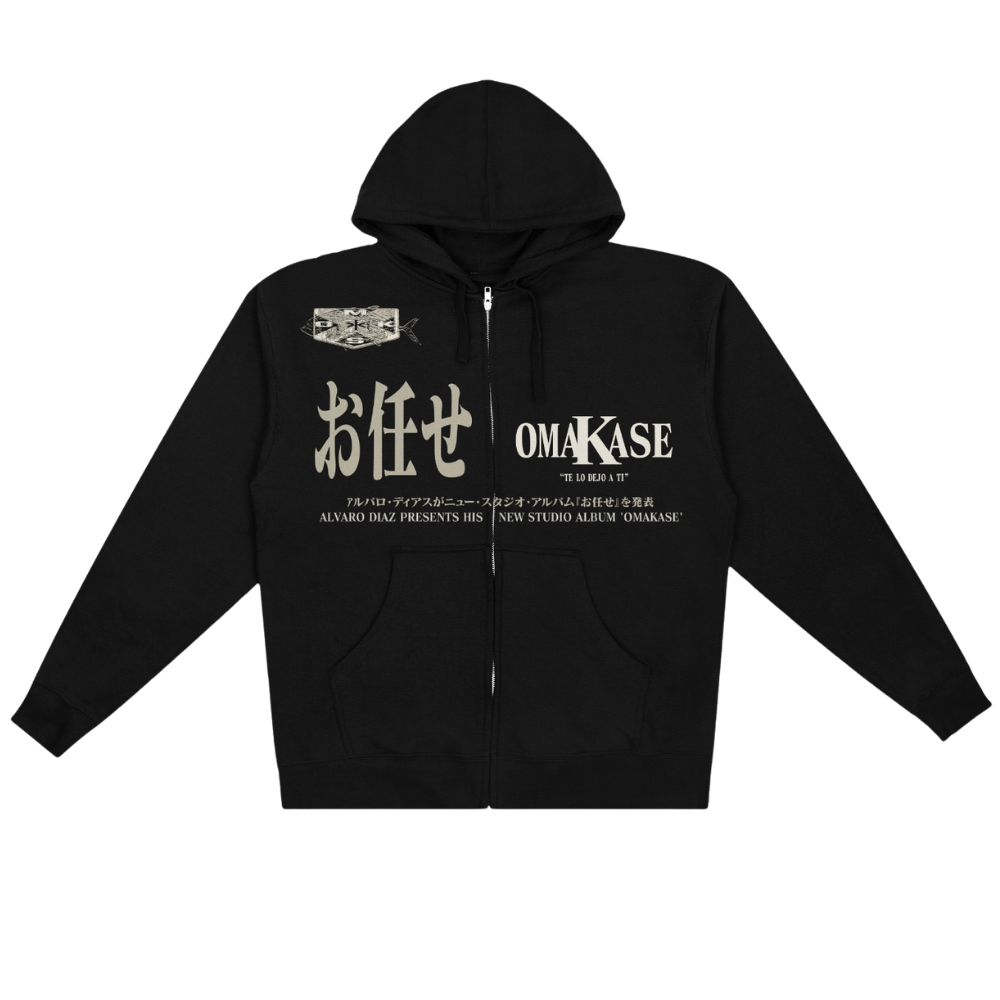 Te Lo Dejo a Ti Black Zip-Up Hoodie