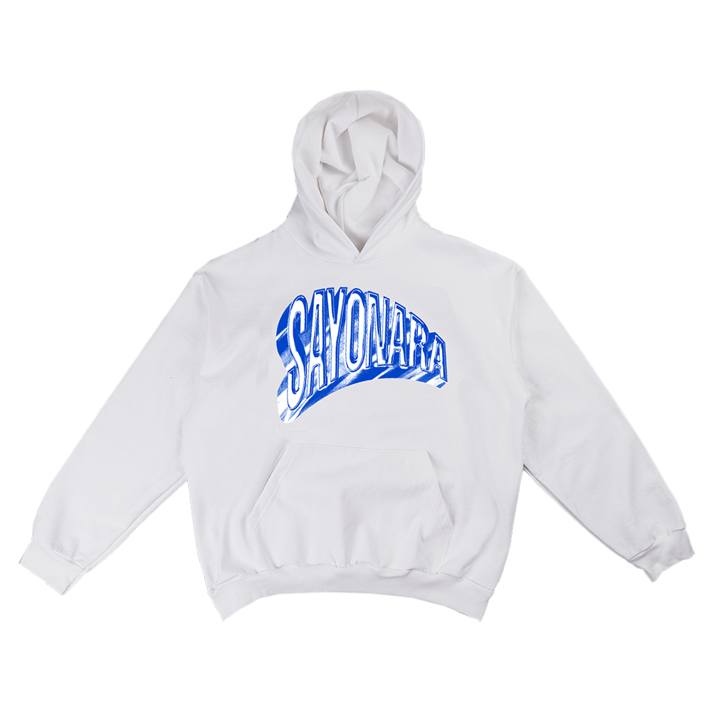 Sayonara Metallic Logo White Hoodie